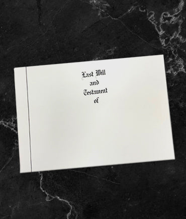"Last Will & Test. of" Cover - Letter Size -  9 x 12 1/2