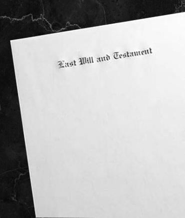 Engraved with LAST WILL AND TESTAMENT - Nonruled - Cockle Finish Personalized