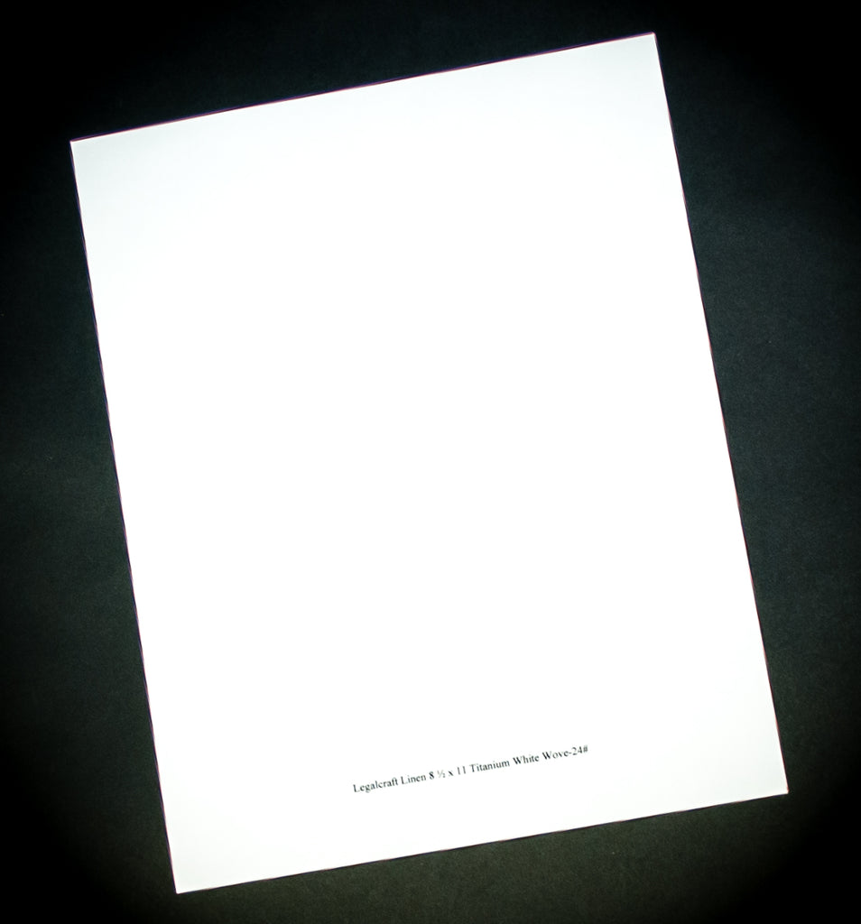 Typewriter Paper - Titanium White Laid Finish – Legalcraft Company