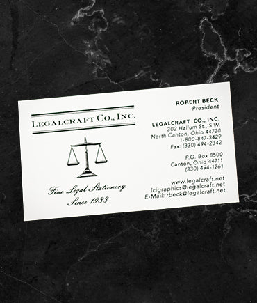 Thermographed Business Cards - Wove