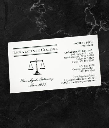 Thermographed Business Cards - Laid