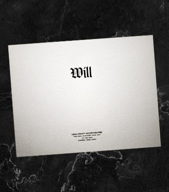 "Will" Covers - Legal Size - 9 x 15 1/2