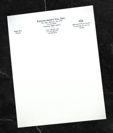 LegalCraft Bond - Letterheads Engraved - Wove Finish
