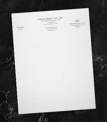 LegalCraft Linen Letterheads - Laid Finish